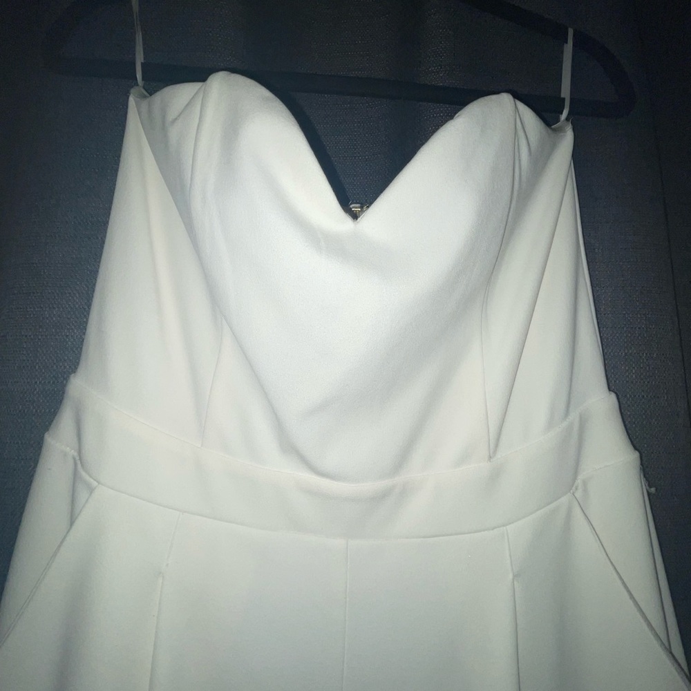 White strapless jumpsuit. Express size 10.